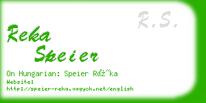 reka speier business card